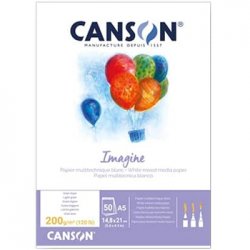 Bloco Desenho Canson Imagine Fino A5 200g 50Fls 1086009