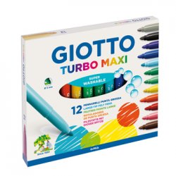 Marcador Feltro Giotto Turbo Maxi 12 Cores 130454000