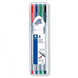 Marcador Fino Staedtler Triplus 334 0,3mm 4 Cores 4un 1303016