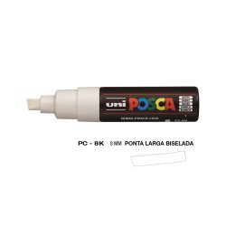 Marcador Uniball Posca PC-8K 8mm Branco (1) 1un 1293198/UN