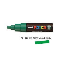 Marcador Uniball Posca PC-8K 8mm Verde (6) 1un 1293215/UN