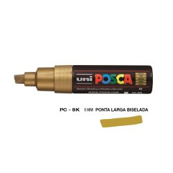 Marcador Uniball Posca PC-8K 8mm Ouro (25) 1un 1293216/UN