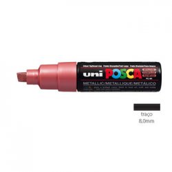 Marcador Uniball Posca PC-8K 8mm Vermelho Metálico 1un 1293222/UN