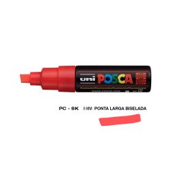 Marcador Uniball Posca PC-8K 8mm Vermelho Fluor (F15) 1un 1293225/UN