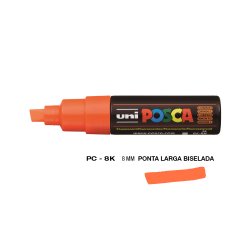 Marcador Uniball Posca PC-8K 8mm Laranja Fluor (F4) 1un 1293226/UN