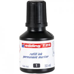 Recarga Marcadores Permanentes Edding T-25 30ml Preto 1320255