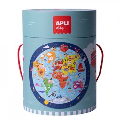 Jogo Educativo Puzzle Apli Mapa Mundo 48 Peças APL18201