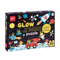 Jogo Educativo Puzzle Apli Fluor Espaço 60 Peças APL18813