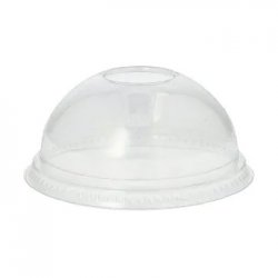 Tampa PET Redonda 9,5cm Transparente Cúpula S/Orificio 50un 6611072