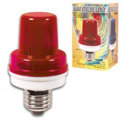 Mini Estroboscópio Casquilho E27 3,5W Vermelho VELVDLSLR