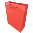 Saco Papel Couché Vermelho 200g 24x10x31cm c/Asas Cordão 1un 6701669