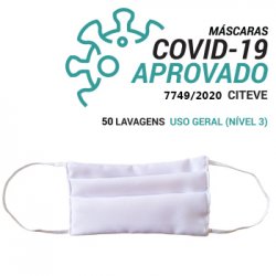 Máscara Reutilizável 50 Lavagens Criança Branco Pack 3un 6301084/B