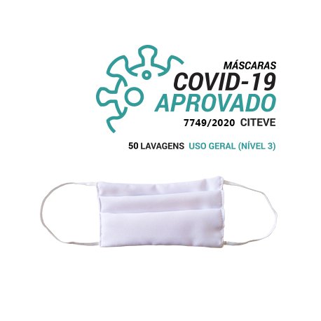 Máscara Reutilizável 50 Lavagens Criança Branco Pack 3un 6301084/B