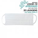 Máscara Reutilizável 20 Lavagens Branco (Pregas) 1un 6301071