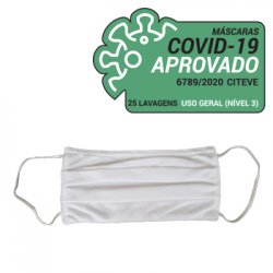 Máscara Reutilizável 50 Lavagens Adulto Branco 3un 6301083