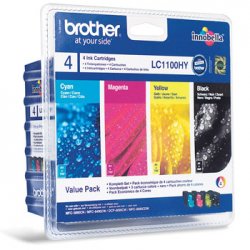 Pack Tinteiros Brother LC1100HYVALBP 4 Cores BROLC1100HYVALBP