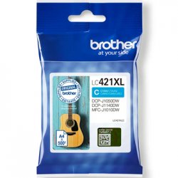 Tinteiro Brother LC421XLC Azul 500 Pág. BROLC421XLC