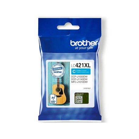 Tinteiro Brother LC421XLC Azul 500 Pág. BROLC421XLC