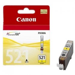 Tinteiro Canon 521 Amarelo 2936B001 9ml 477 Pág. CANCLI521Y