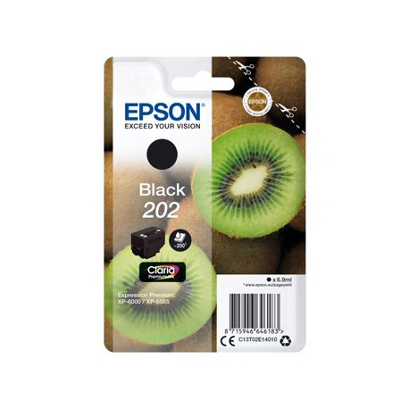 Tinteiro Epson 202 Preto C13T02E14010 6,9ml EPSC13T02E14010