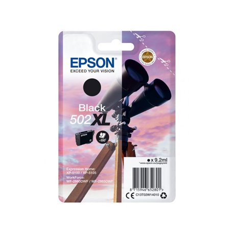 Tinteiro Epson 502XL Preto C13T02W14010 9,2ml EPSC13T02W14010