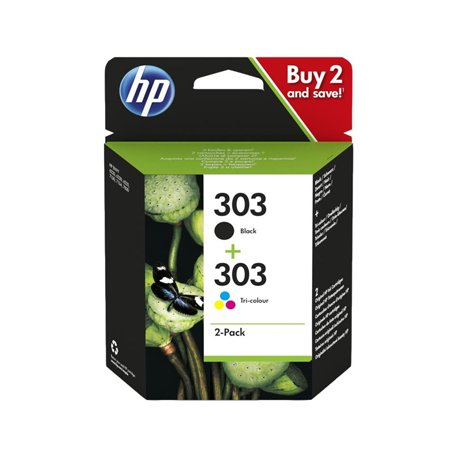 Pack Tinteiros HP 303 Preto/Cor 3YM92A 4ml/4ml HP3YM92A