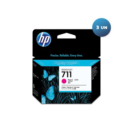 Pack Tinteiros HP 711 Magenta CZ135A 29ml 3un HPCZ135A