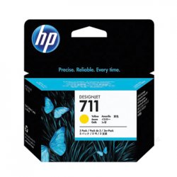 Pack Tinteiros HP 711 Amarelo CZ136A 29ml 3un HPCZ136A