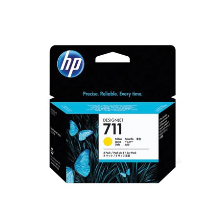 Pack Tinteiros HP 711 Amarelo CZ136A 29ml 3un HPCZ136A