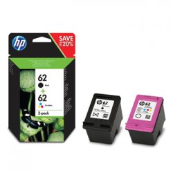 Pack Tinteiros HP 62 Preto/Cor N9J71AE HPN9J71AE