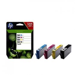 Pack Tinteiros HP 364 4 Cores N9J73AE 6ml/3ml HPN9J73AE