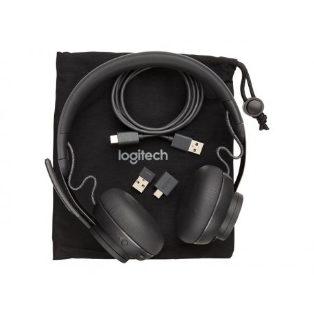 Logitech Zone Wired MSFT Teams - Auscultadores - no ouvido - com cabo - USB-C - grafite - Certificado para Microsoft Teams 981-