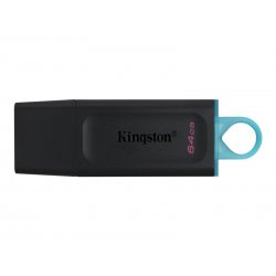 Kingston DataTraveler Exodia - Drive flash USB - 64 GB - USB 3.2 Gen 1 - preto com verde petróleo DTX/64GB