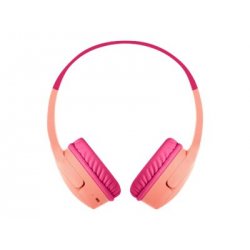 Belkin SoundForm Mini - Auscultadores supra-aurais com microfonoe - no ouvido - bluetooth - sem fios - macaco de 3,5 mm - rosa 