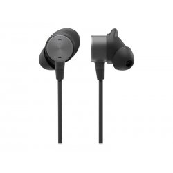 Logitech Zone Wired Earbuds - Auscultadores - intra-auricular - com cabo - macaco de 3,5 mm - isolamento de ruído - grafite - C