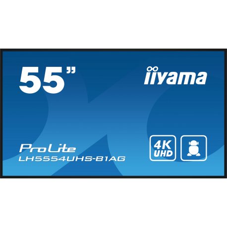 Iiyama LH5554UHS-B1AG - 55" Classe Diagonal LH54 Series ecrã LCD com luz de fundo LED - sinalização digital interativa - com le