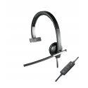 Logitech USB Headset Mono H650e - Auscultadores - no ouvido - com cabo 981-000514