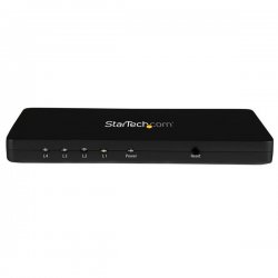 StarTech.com 4K HDMI Splitter - 4k 30Hz - 4 Port - Aluminum - Backward Compatible - HDMI Multi Port - HDMI Hub (ST124HD4K) - In