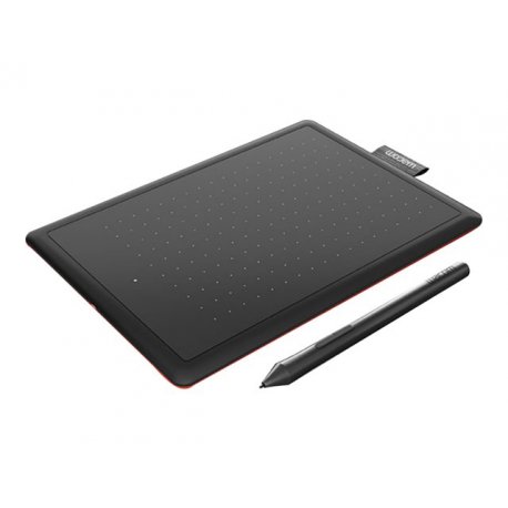 Wacom One by Wacom - Digitalizador - destros e canhotos - 15.2 x 9.5 cm - eletromagnético - com cabo - USB - preto, vermelho CT