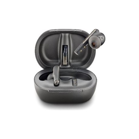 Poly Voyager Free 60+ UC M Carbon Black Earbuds +BT700 USB-A Adapter +Touchscreen Charge Case 216066-01