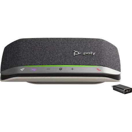 Poly Sync 20-M - Alta-voz inteligente - bluetooth - com cabo, sem fios - USB-A, USB-C - preto - Certificado para Microsoft Team