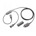 Poly - Cabo de auricular - mini jack 4 pólos para Quick Disconnect - 3.05 m - enroscado 920Q1AA