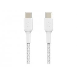 Belkin BoostCharge - Cabo USB - 24 pin USB-C (M) para 24 pin USB-C (M) - 1 m - branco CAB004BT1MWH