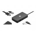 Microsoft USB-C Travel Hub - Estação de engate - USB-C - VGA, HDMI - 1GbE - comercial 1E4-00003