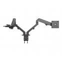 VISION Monitor Dual Desk Arm Mount - LIFETIME WARRANTY - fits two displays 17-27" with VESA sizes 75 x 75 or 100 x 100 - quick 