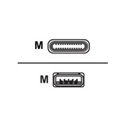 USB 3 type angled C to A cable 1.15m 7090043790351