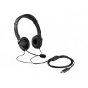 Kensington USB Hi-Fi Headphones - Auscultadores supra-aurais com microfonoe - no ouvido - com cabo - USB K33065WW