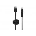 Belkin BOOST CHARGE - Cabo Lightning - 24 pin USB-C macho para Lightning macho - 3 m - preto CAA011BT3MBK