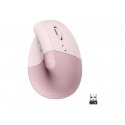 Logitech Lift Vertical Ergonomic Mouse - Rato vertical - ergonómico - óptico - 6 botões - sem fios - Bluetooth, 2.4 GHz - recet