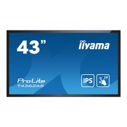 iiyama ProLite T4362AS-B1 - 43" Classe Diagonal (42.5" visível) ecrã LCD com luz de fundo LED - sinalização digital interativa 